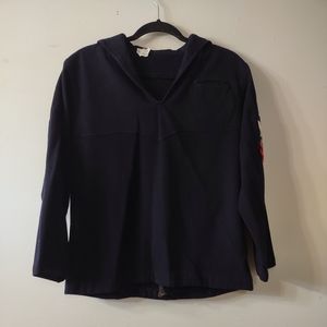 Vintage 70s Navy Sailor Pullover, Cracker Jack Uniform, Size Small